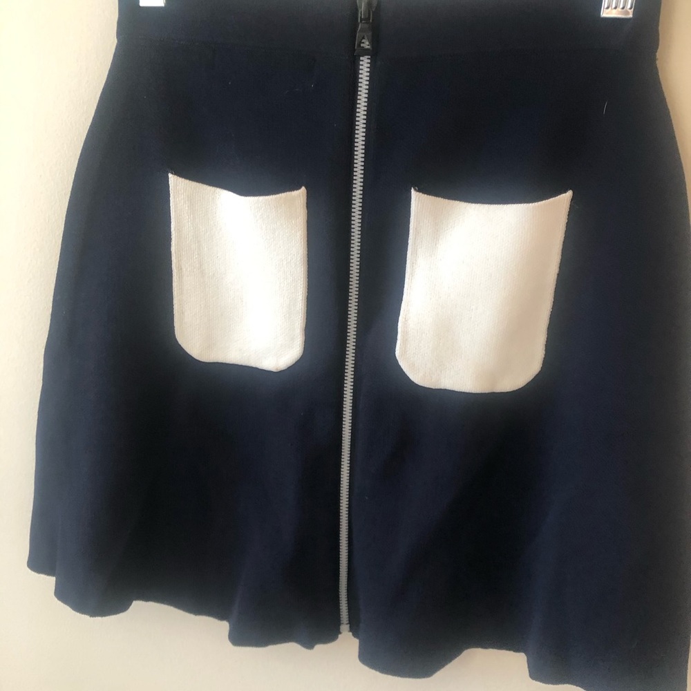 Navy Knit mini skirt